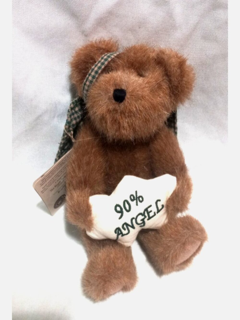 Vintage Boyds Bears Lil Dickens 90% Angel Head Bean Plush Bear 9" Tags